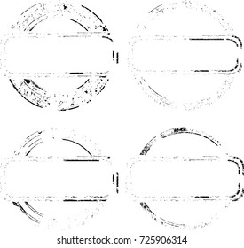 Grunge post Stamps Collection, Circles. Banners, Insignias , Logos, Icons, Labels and Badges Set . vector distress textures.blank shapes.