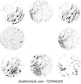 Grunge post Stamps Collection, Circles. Banners, Insignias , Logos, Icons, Labels and Badges Set . vector distress textures.blank shapes.