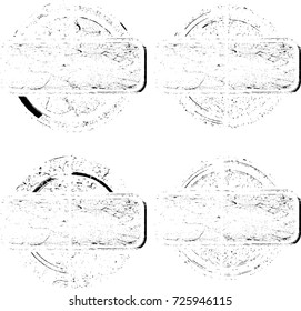 Grunge post Stamps Collection, Circles. Banners, Insignias , Logos, Icons, Labels and Badges Set . vector distress textures.blank shapes.