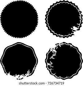 Grunge post Stamps Collection, Circles. Banners, Insignias , Logos, Icons, Labels and Badges Set . vector distress textures.blank shapes.