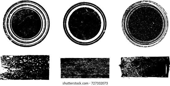 Grunge post Stamps Collection, Circles. Banners, Insignias , Logos, Icons, Labels and Badges Set . vector distress textures.blank shapes.