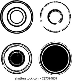 Grunge post Stamps Collection, Circles. Banners, Insignias , Logos, Icons, Labels and Badges Set . vector distress textures.blank shapes.