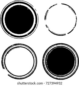 Grunge post Stamps Collection, Circles. Banners, Insignias , Logos, Icons, Labels and Badges Set . vector distress textures.blank shapes.