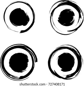Grunge post Stamps Collection, Circles. Banners, Insignias , Logos, Icons, Labels and Badges Set . vector distress textures.blank shapes.