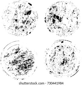 Grunge post Stamps Collection, Circles. Banners, Insignias , Logos, Icons, Labels and Badges Set . vector distress textures.blank shapes.