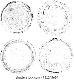 Grunge post Stamps Collection, Circles. Banners, Insignias , Logos, Icons, Labels and Badges Set . vector distress textures.blank shapes.