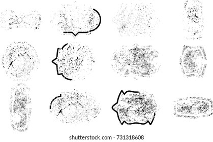 Grunge post Stamps Collection, Circles. Banners, Insignias , Logos, Icons, Labels and Badges Set . vector distress textures.blank shapes.