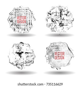 Grunge post Stamps Collection, Circles. Banners, Insignias , Logos, Icons, Labels and Badges Set . vector distress textures.blank shapes.