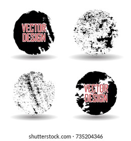 Grunge post Stamps Collection, Circles. Banners, Insignias , Logos, Icons, Labels and Badges Set . vector distress textures.blank shapes.