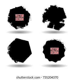 Grunge post Stamps Collection, Circles. Banners, Insignias , Logos, Icons, Labels and Badges Set . vector distress textures.blank shapes.