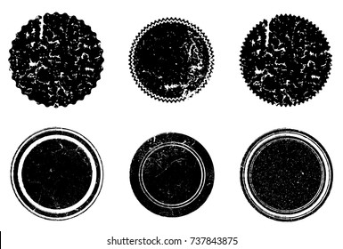 Grunge post Stamps Collection, Circles. Banners, Insignias , Logos, Icons, Labels and Badges Set . vector distress textures.blank shapes.