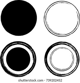 Grunge post Stamps Collection, Circles. Banners, Insignias , Logos, Icons, Labels and Badges Set . vector distress textures.blank shapes.