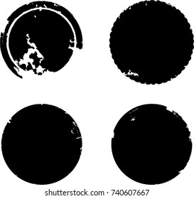 Grunge post Stamps Collection, Circles. Banners, Insignias , Logos, Icons, Labels and Badges Set . vector distress textures.blank shapes.