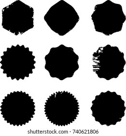 Grunge post Stamps Collection, Circles. Banners, Insignias , Logos, Icons, Labels and Badges Set . vector distress textures.blank shapes.