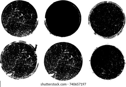 Grunge post Stamps Collection, Circles. Banners, Insignias , Logos, Icons, Labels and Badges Set . vector distress textures.blank shapes.