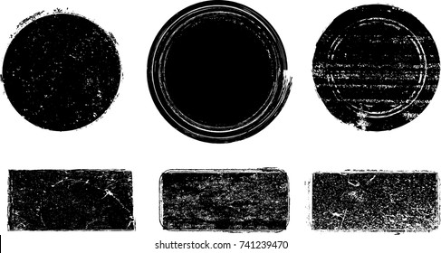 Grunge post Stamps Collection, Circles. Banners, Insignias , Logos, Icons, Labels and Badges Set . vector distress textures.blank shapes.
