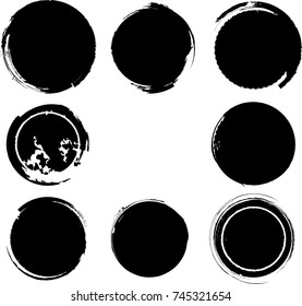 Grunge post Stamps Collection, Circles. Banners, Insignias , Logos, Icons, Labels and Badges Set . vector distress textures.blank shapes.