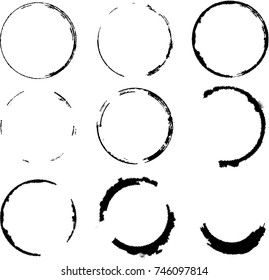 Grunge post Stamps Collection, Circles. Banners, Insignias , Logos, Icons, Labels and Badges Set . vector distress textures.blank shapes.