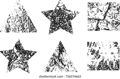 Grunge post Stamps Collection, Circles. Banners, Insignias , Logos, Icons, Labels and Badges Set . vector distress textures.blank shapes.