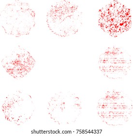 Grunge post Stamps Collection, Circles. Banners, Insignias , Logos, Icons, Labels and Badges Set . vector distress textures.blank shapes.