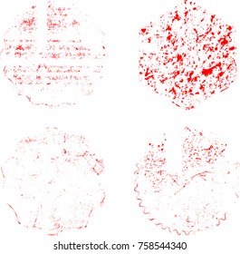 Grunge post Stamps Collection, Circles. Banners, Insignias , Logos, Icons, Labels and Badges Set . vector distress textures.blank shapes.