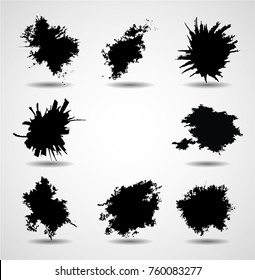 Grunge post Stamps Collection, Circles. Banners, Insignias , Logos, Icons, Labels and Badges Set . vector distress textures.blank shapes.