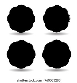 Grunge post Stamps Collection, Circles. Banners, Insignias , Logos, Icons, Labels and Badges Set . vector distress textures.blank shapes.