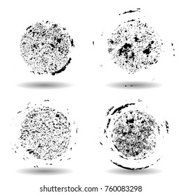 Grunge post Stamps Collection, Circles. Banners, Insignias , Logos, Icons, Labels and Badges Set . vector distress textures.blank shapes.
