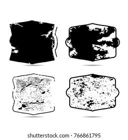 Grunge post Stamps Collection, Circles. Banners, Insignias , Logos, Icons, Labels and Badges Set . vector distress textures.blank shapes.