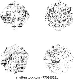 Grunge post Stamps Collection, Circles. Banners, Insignias , Logos, Icons, Labels and Badges Set . vector distress textures.blank shapes.