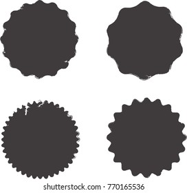 Grunge post Stamps Collection, Circles. Banners, Insignias , Logos, Icons, Labels and Badges Set . vector distress textures.blank shapes.