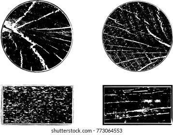 Grunge post Stamps Collection, Circles. Banners, Insignias , Logos, Icons, Labels and Badges Set . vector distress textures.blank shapes.
