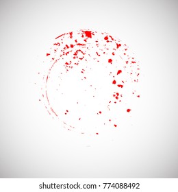 Grunge post Stamps Collection, Circles. Banners, Insignias , Logos, Icons, Labels and Badges Set . vector distress textures. red blank shapes.