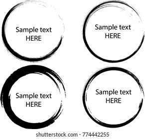 Grunge post Stamps Collection, Circles. Banners, Insignias , Logos, Icons, Labels and Badges Set . vector distress textures.blank shapes.