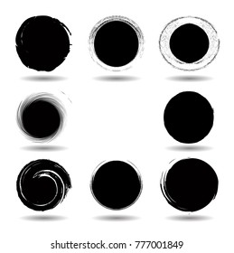 Grunge post Stamps Collection, Circles. Banners, Insignias , Logos, Icons, Labels and Badges Set . vector distress textures.blank shapes.