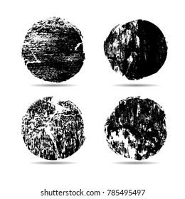 Grunge post Stamps Collection, Circles. Banners, Insignias , Logos, Icons, Labels and Badges Set . vector distress textures.blank shapes.