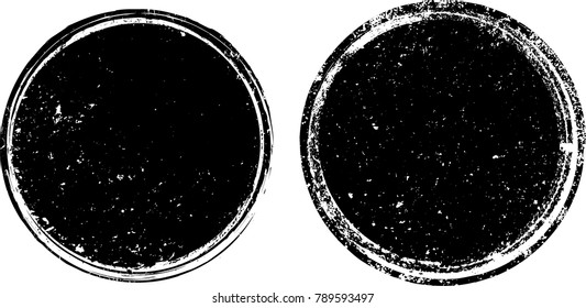 Grunge post Stamps Collection, Circles. Banners, Insignias , Logos, Icons, Labels and Badges Set . vector distress textures.blank shapes.