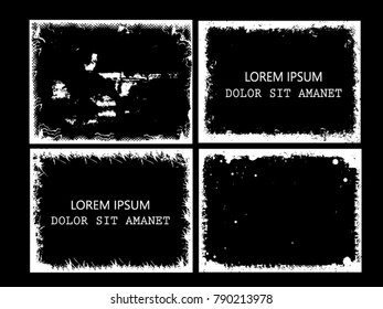 Grunge post Stamps Collection, Circles. Banners, Insignias , Logos, Icons, Labels and Badges Set . vector distress textures.blank shapes