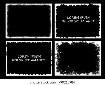 Grunge post Stamps Collection, Circles. Banners, Insignias , Logos, Icons, Labels and Badges Set . vector distress textures.blank shapes