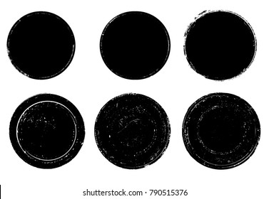Grunge post Stamps Collection, Circles. Banners, Insignias , Logos, Icons, Labels and Badges Set . vector distress textures.blank shapes.