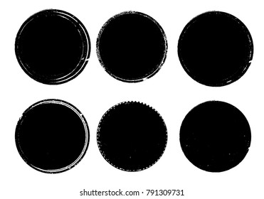 Grunge post Stamps Collection, Circles. Banners, Insignias , Logos, Icons, Labels and Badges Set . vector distress textures.blank shapes.