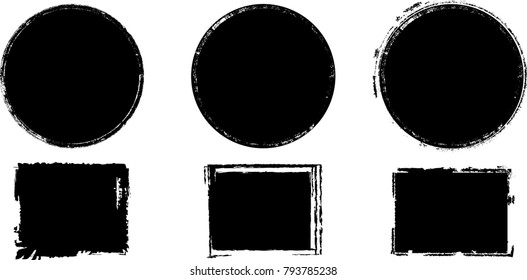 Grunge post Stamps Collection, Circles. Banners, Insignias , Logos, Icons, Labels and Badges Set . vector distress textures.blank shapes.