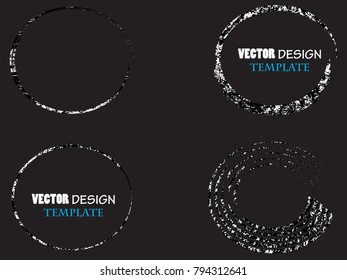 Grunge post Stamps Collection, Circles. Banners, Insignias , Logos, Icons, Labels and Badges Set . vector distress textures.blank shapes.