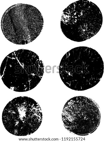 Grunge post Stamps Collection, Circles. Banners, Insignias , Logos, Icons, Labels and Badges Set . vector distress textures.blank shapes.
