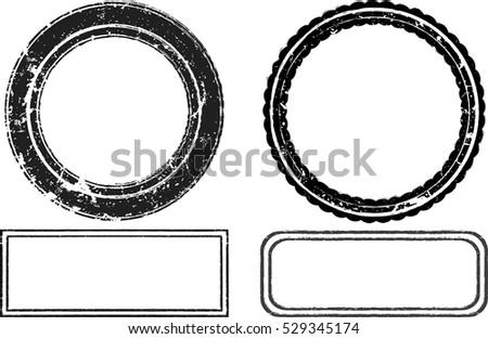 Grunge post Stamps Collection, Circles. Banners, Insignias , Logos, Icons, Labels and Badges Set . vector distress textures.blank shapes.