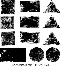 Grunge post Stamps Collection isolated on white background