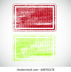 Grunge post Stamps Collection, Rectangle . Banners, Insignias , Logos, Icons, Labels and Badges Set . vector distress textures.blank shapes.
