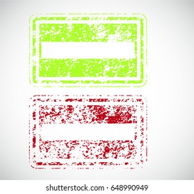 Grunge post Stamps Collection, Rectangle . Banners, Insignias , Logos, Icons, Labels and Badges Set . vector distress textures.blank shapes.