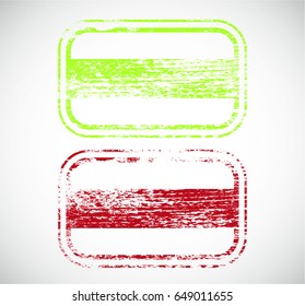 Grunge post Stamps Collection, Rectangle . Banners, Insignias , Logos, Icons, Labels and Badges Set . vector distress textures.blank shapes.