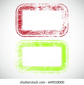 Grunge post Stamps Collection, Rectangle . Banners, Insignias , Logos, Icons, Labels and Badges Set . vector distress textures.blank shapes.